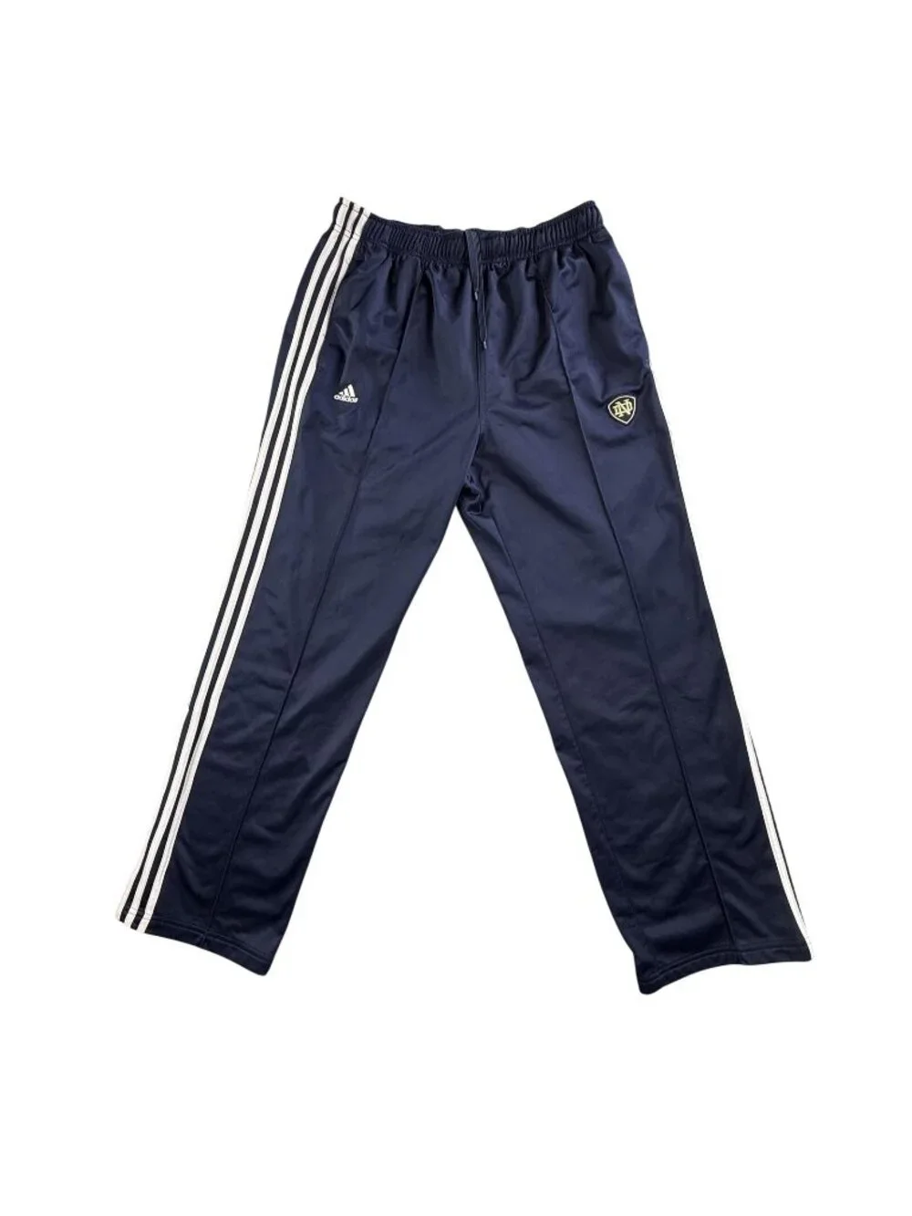 Notre Dame Fighting Irish Pants Men Large Blue NCAA Football Adidas Warm Up
